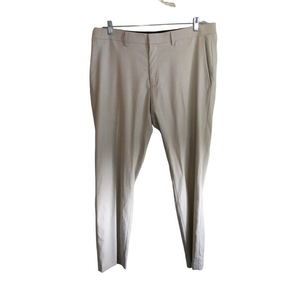 Reaction Keneth Cole Pants Men's Size 38 x 30 Beige - Picture 1 of 6
